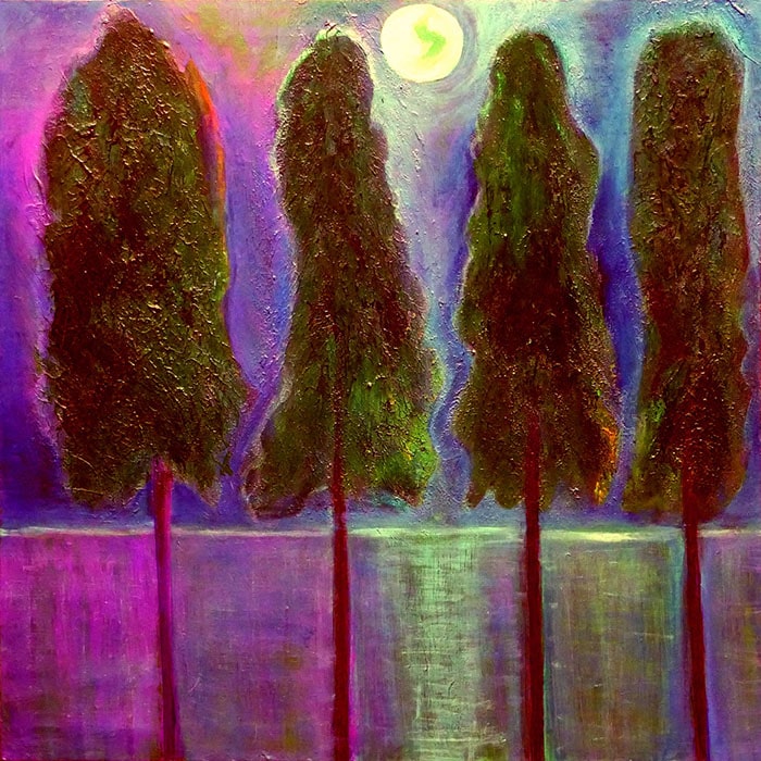 «In the Moonlight» /26.03.2023/ Сanvas, acryl. 40х40