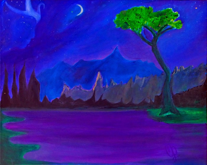 «In the Host of Night» /2-4.10.2024/ Сanvas, acryl. 40х50 (2)