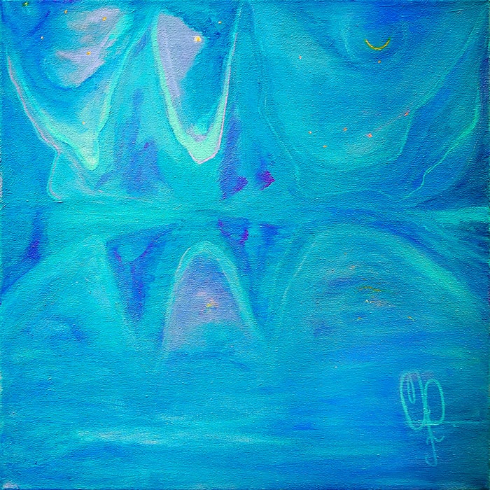 «Зеркальный мир» /22.09.2025/ Холст, акрил. 35х35